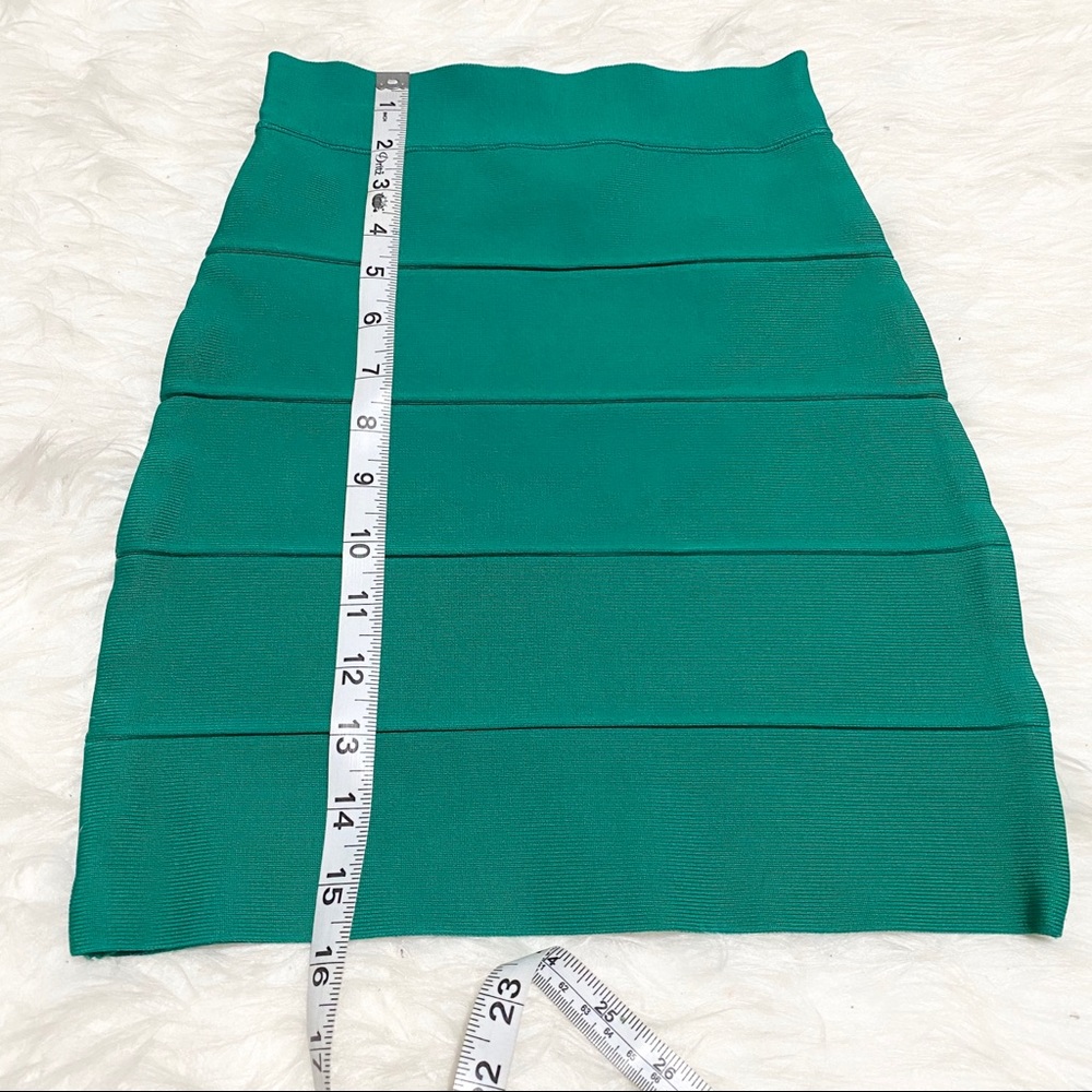 BCBGMAXAZRIA Green Turquoise Bandage Skirt - Picture 4 of 6